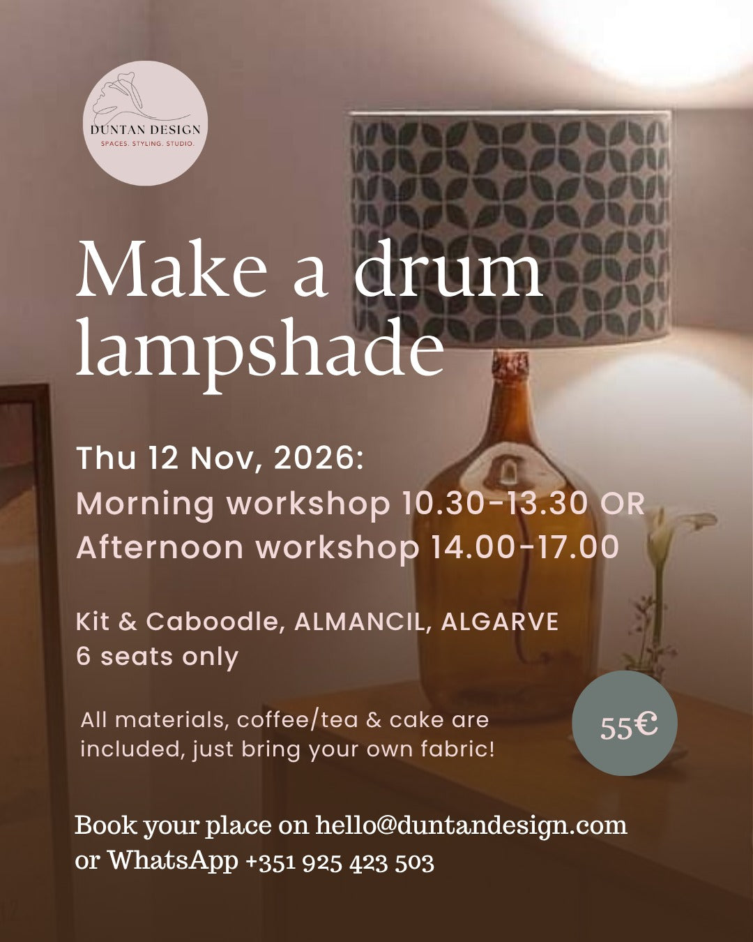 Make a Drum Lampshade Workshop! 12th NOVEMBER - ALMANCIL