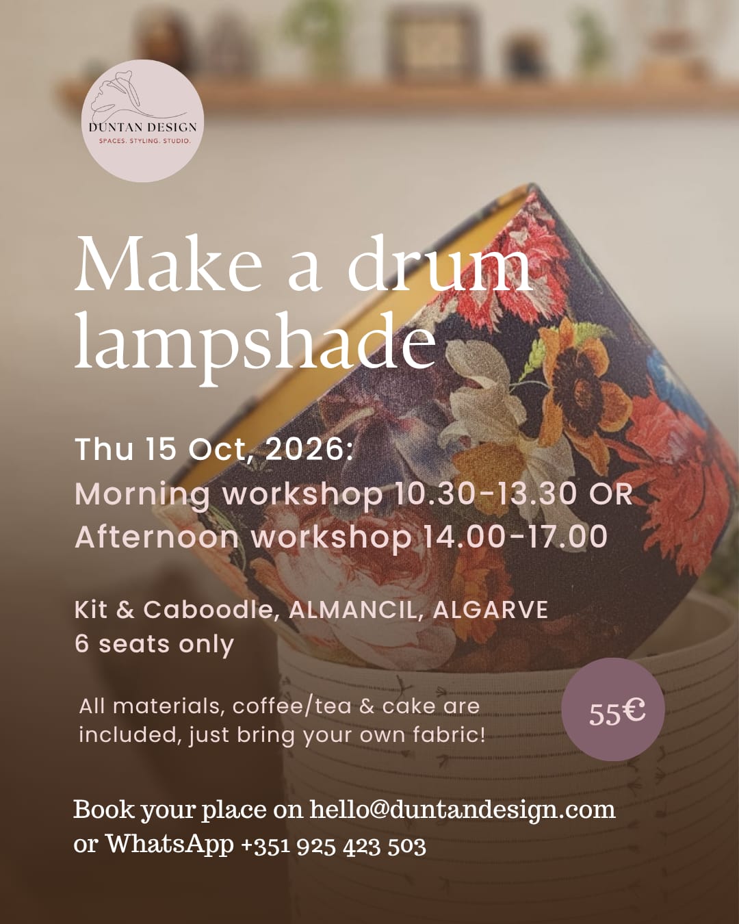Make a Drum Lampshade Workshop! 15th OCTOBER - ALMANCIL
