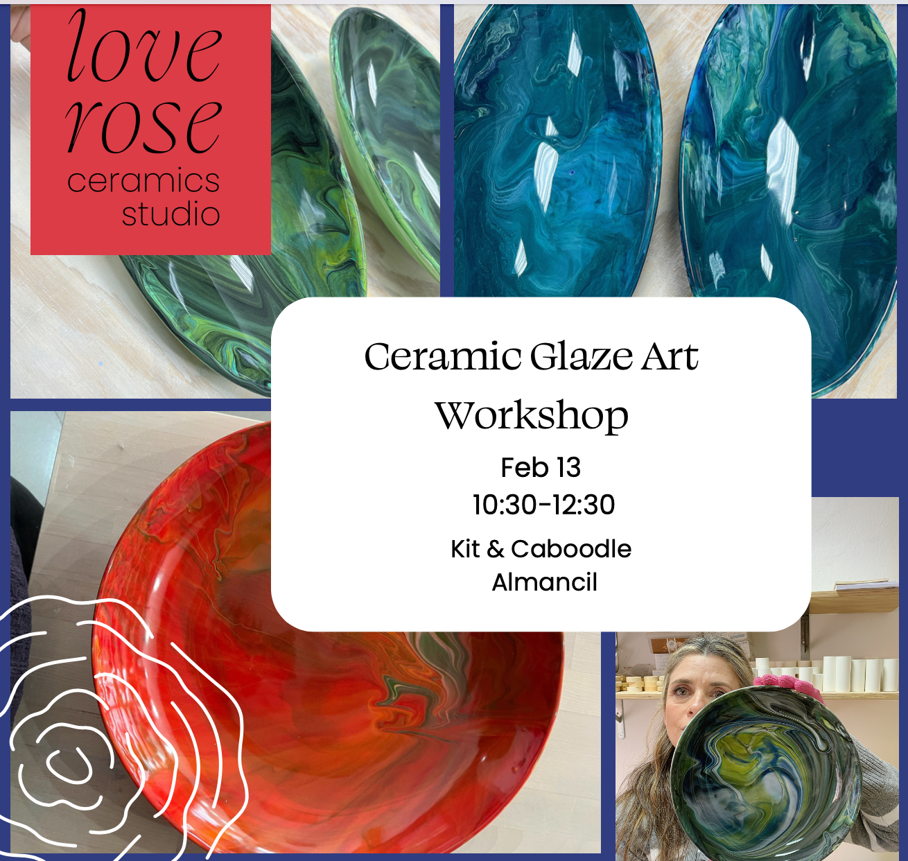 Ceramics Glaze Art Workshop - February 13th ALMANCIL