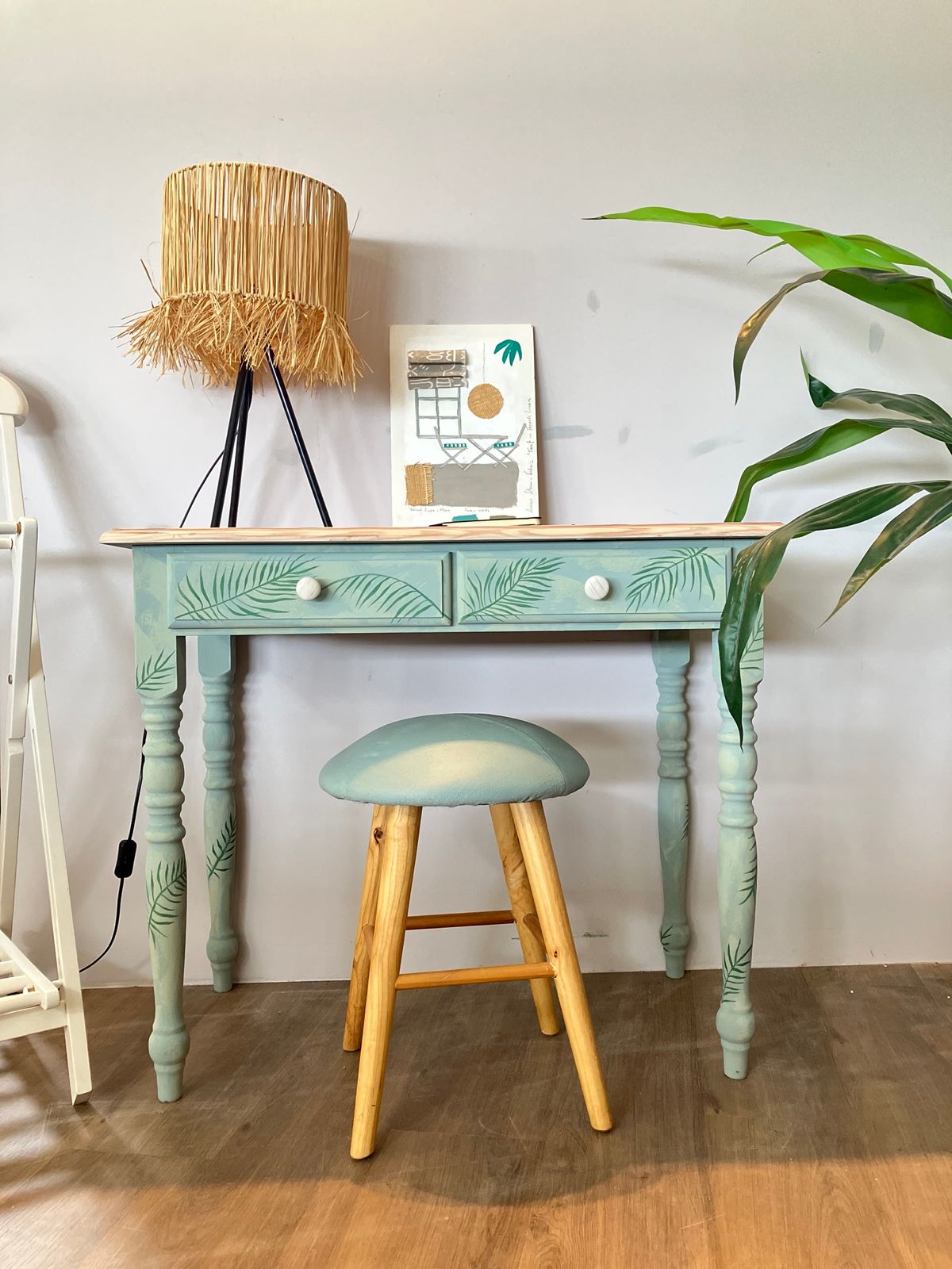 Dresser with Stool