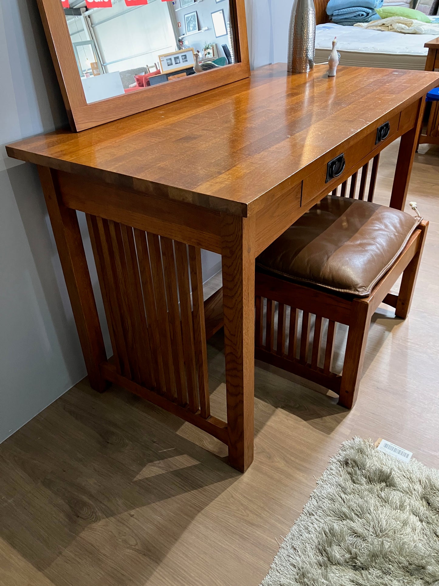 Dressing Table with Mirror and Stool