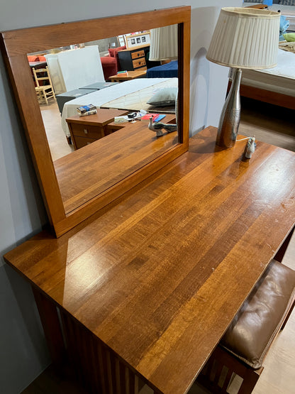 Dressing Table with Mirror and Stool