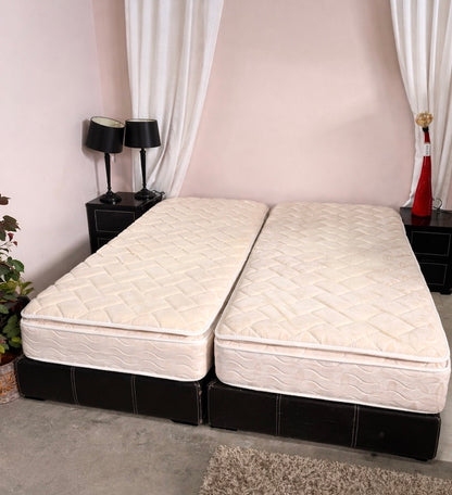 Single beds and Bedside tables