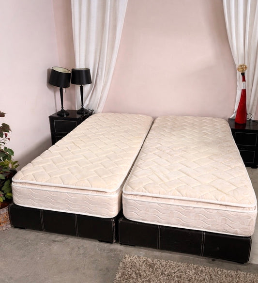 Single beds and Bedside tables