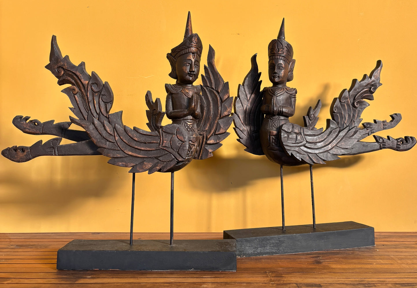 Pair of wooden Gods/Goddesses