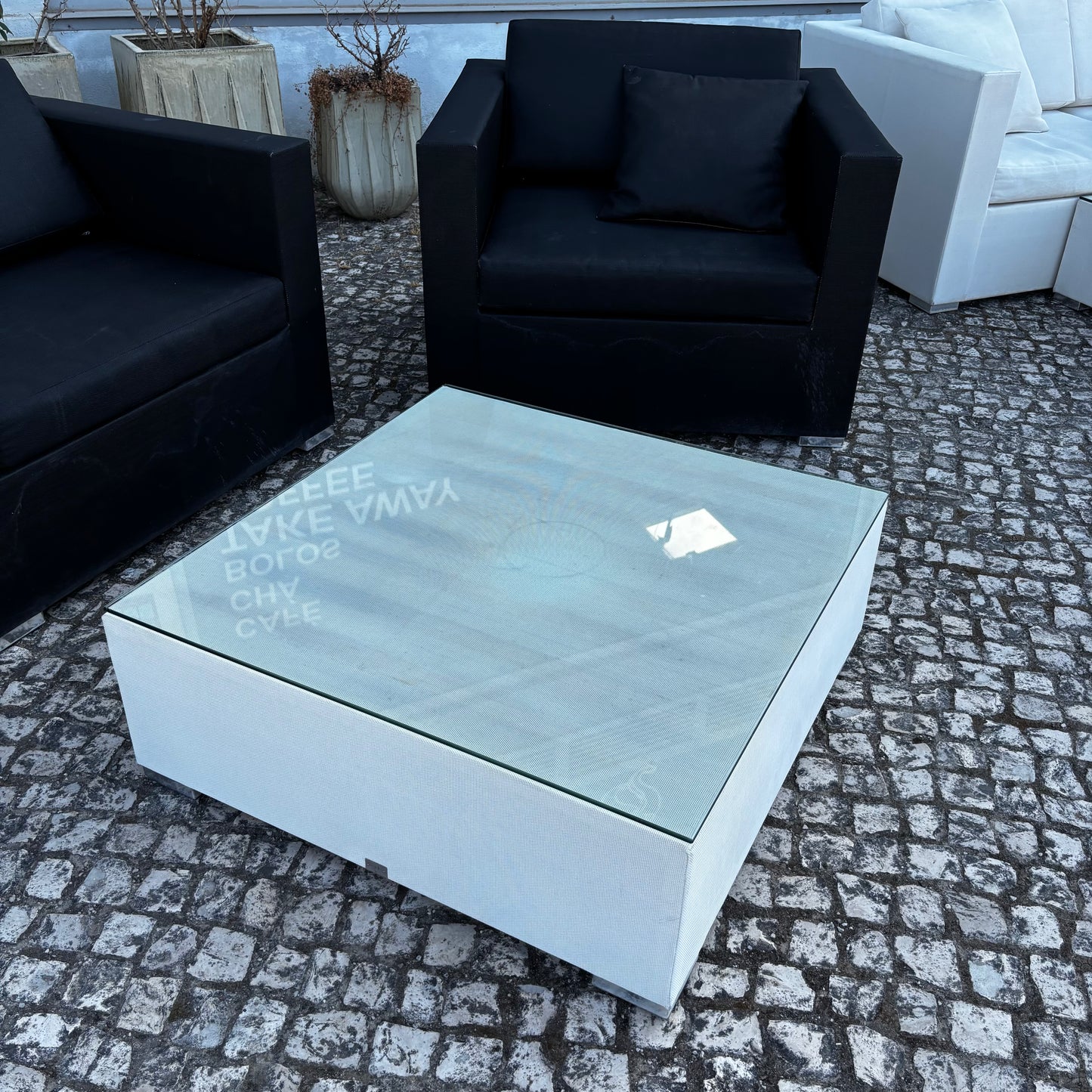 Sofa with Armchair and Coffee Table