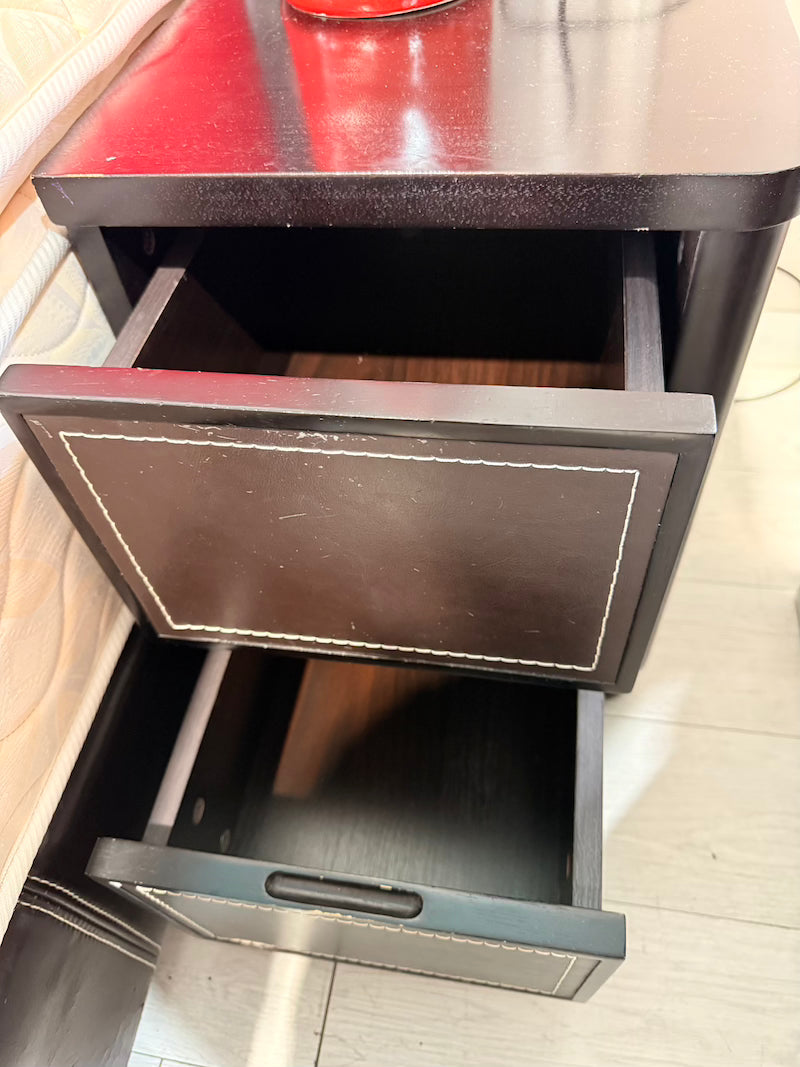 Single beds and Bedside tables