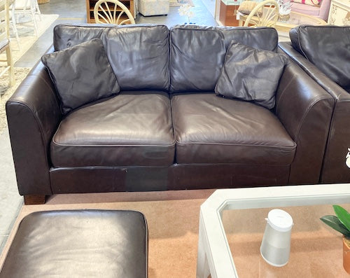 Brown Leather Sofa Set