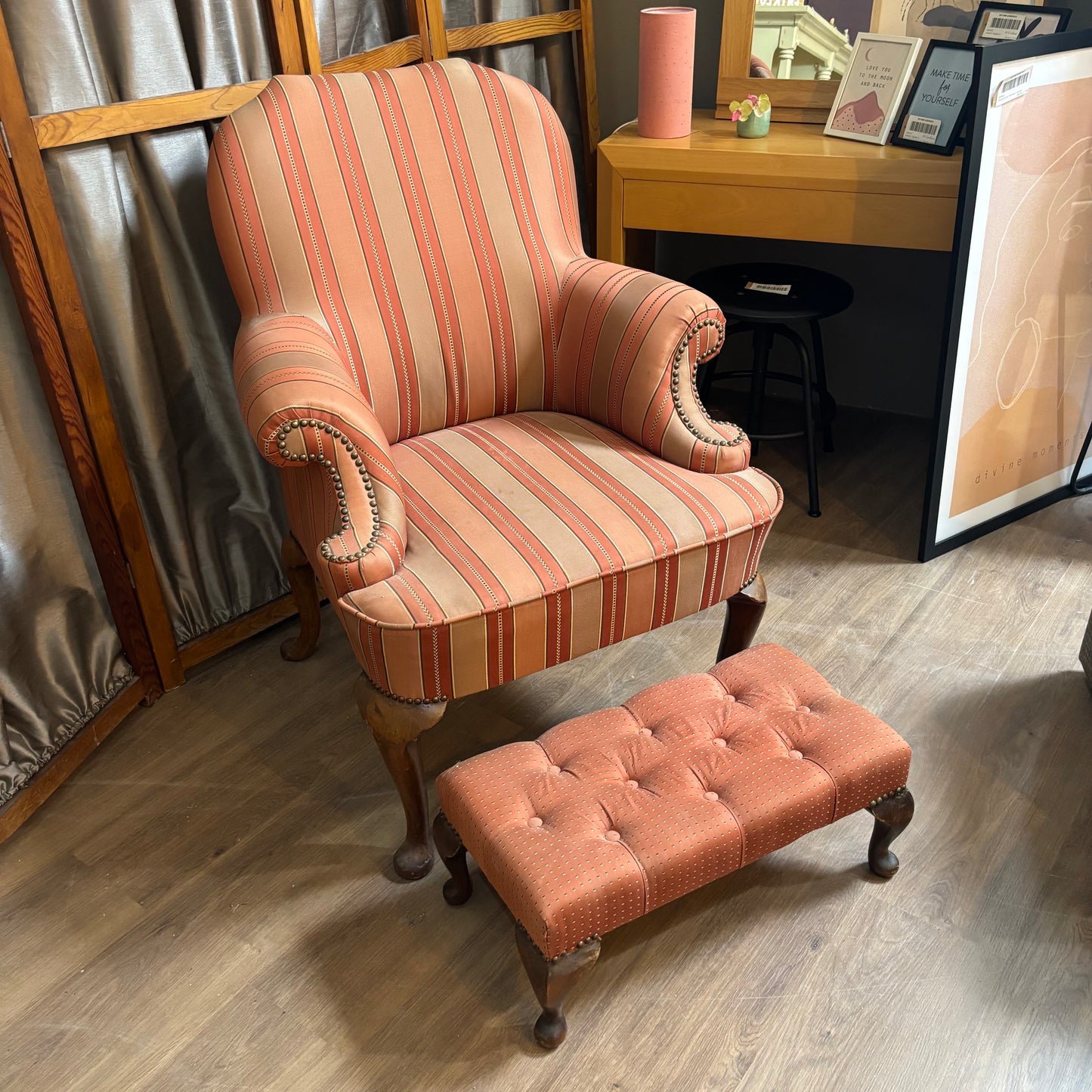 Armchair with Footstool