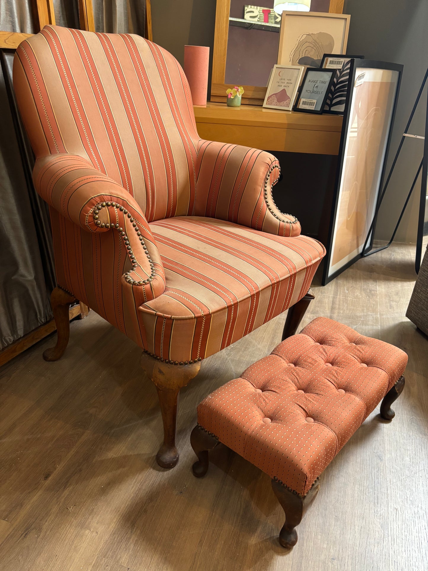 Armchair with Footstool