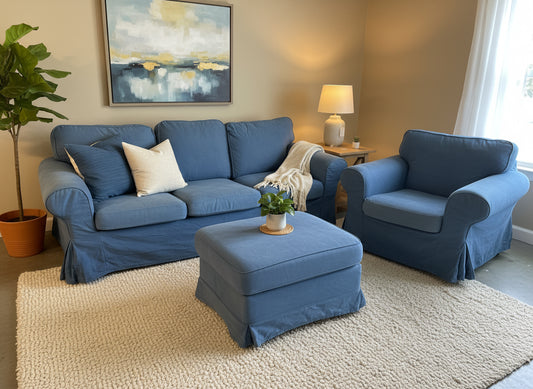 Sofa, Sofa chair, Footstool