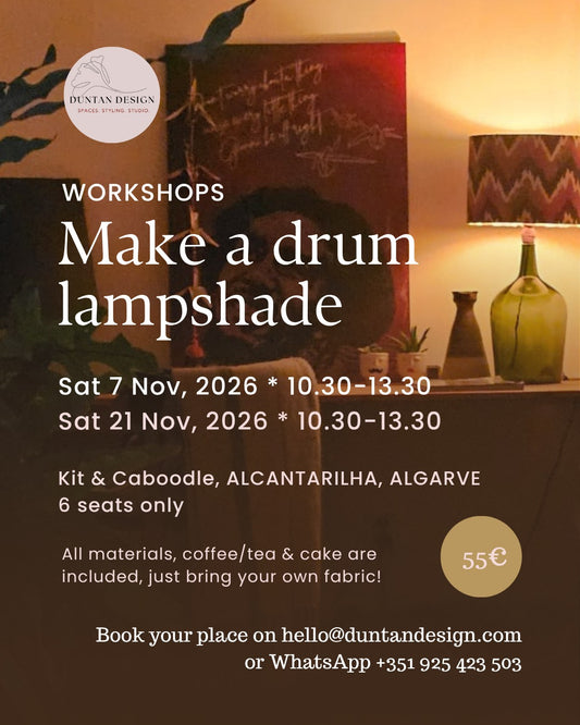 Make a Drum Lampshade Workshop!     NOVEMBER - ALCANTARILHA